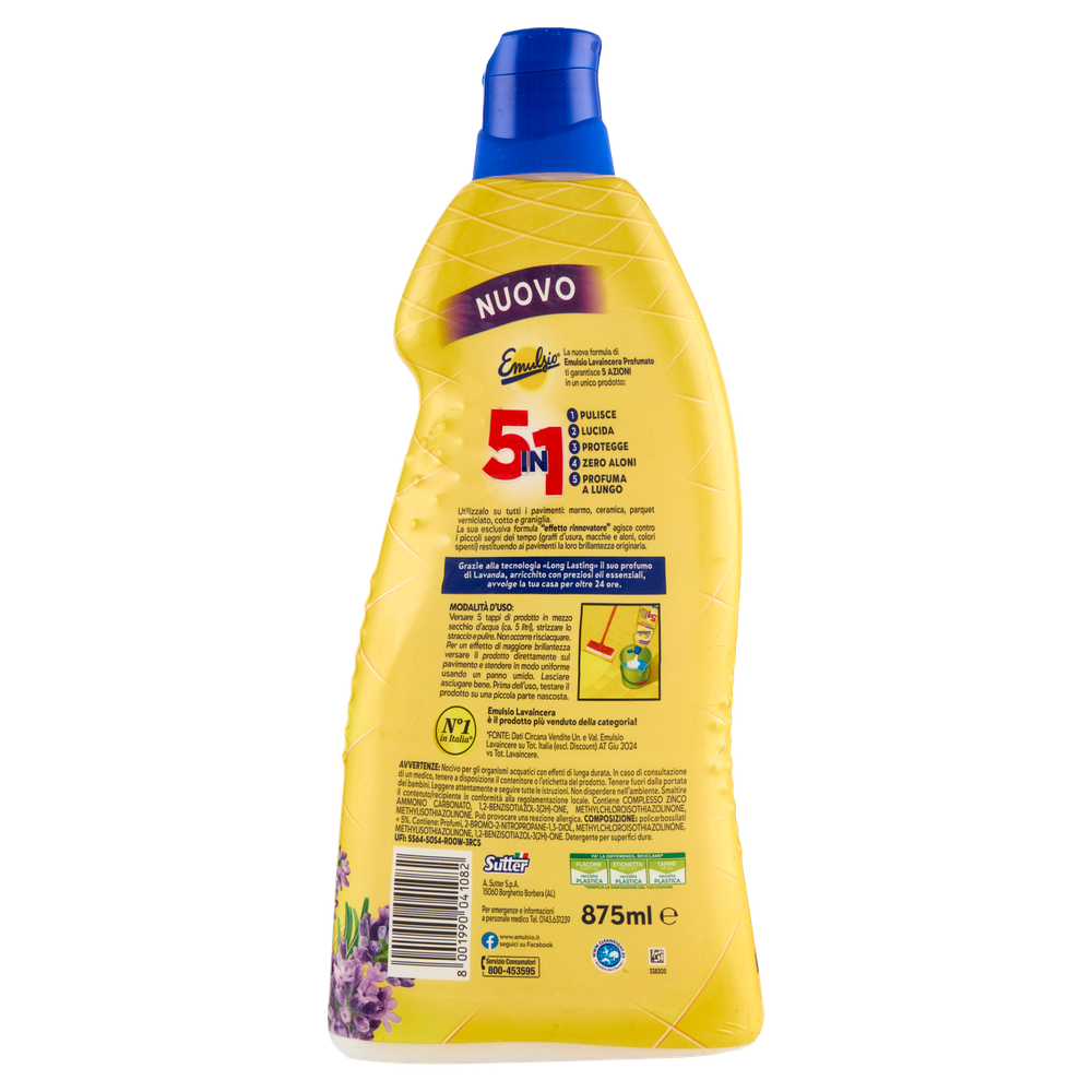 Lavaincera Profumato Per Pavimenti Emulsio 875 Ml - Foto 3