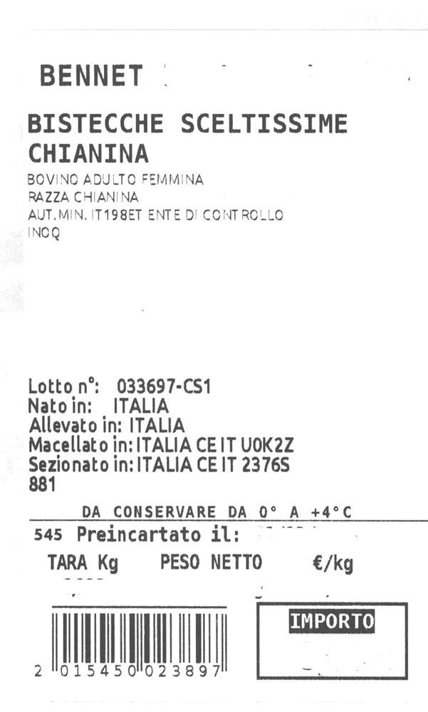 Bistecche Sceltissime Bovino Adulto Chianina - Foto 3