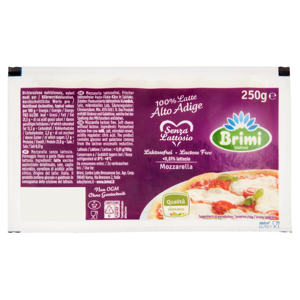 Mozzarella Senza Lattosio Panetto Brimi - Foto 1