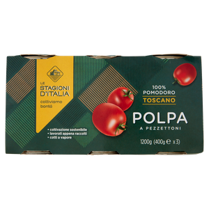 Polpa Di Pomodoro A Pezzettoni 3x400g Le Stagioni D'italia - Foto 1