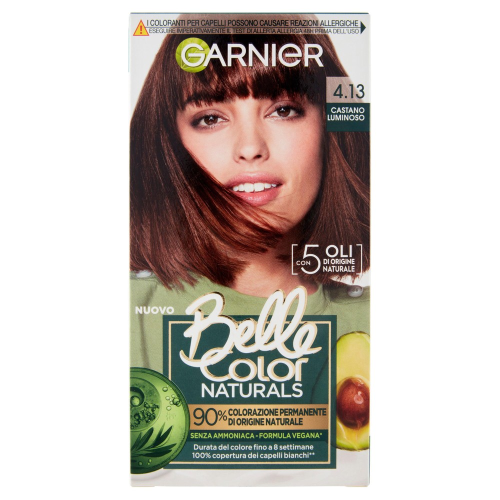 Colorazione Per Capelli 4.13 Castano Luminoso Belle Color Naturals Gar - Foto 1