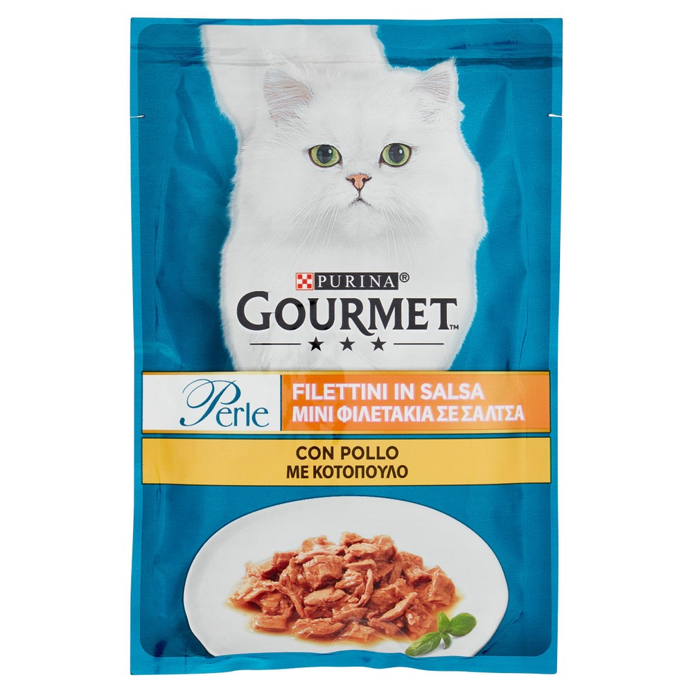 Alimento Umido Per Gatti Al Pollo Perle Gourmet - Foto 1