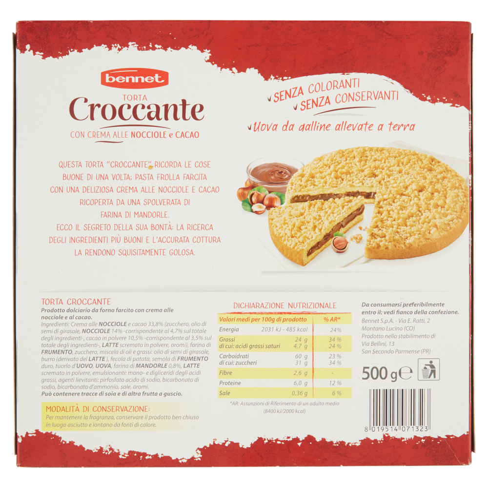 Torta Croccante Con Crema Alle Nocciole E Cacao Bennet - Foto 3