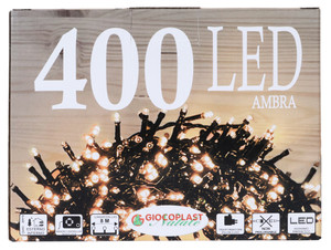400 Led Bianco Caldo Ambra  Cavo Scuro  Uso Est Int  Con Giochi Luce  L - Foto 1