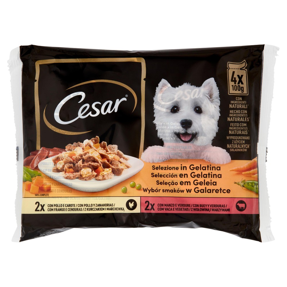 Cesar Delicatezze Del Giorno Selezione In Gelatina 4x100g - Foto 1