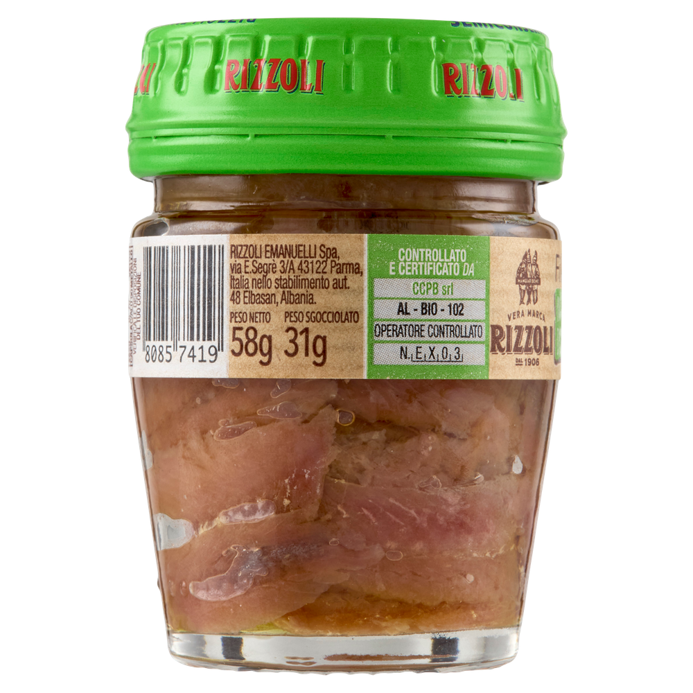Filetti Di Alici In Olio Extra Vergine Di Oliva Bio Rizzoli - Foto 2