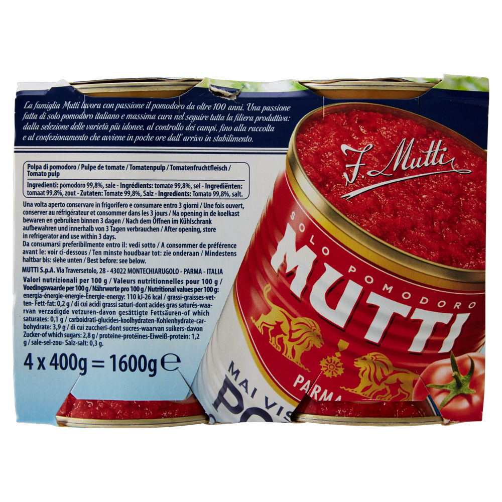 Polpa Di Pomodoro 4x400g Mutti - Foto 3