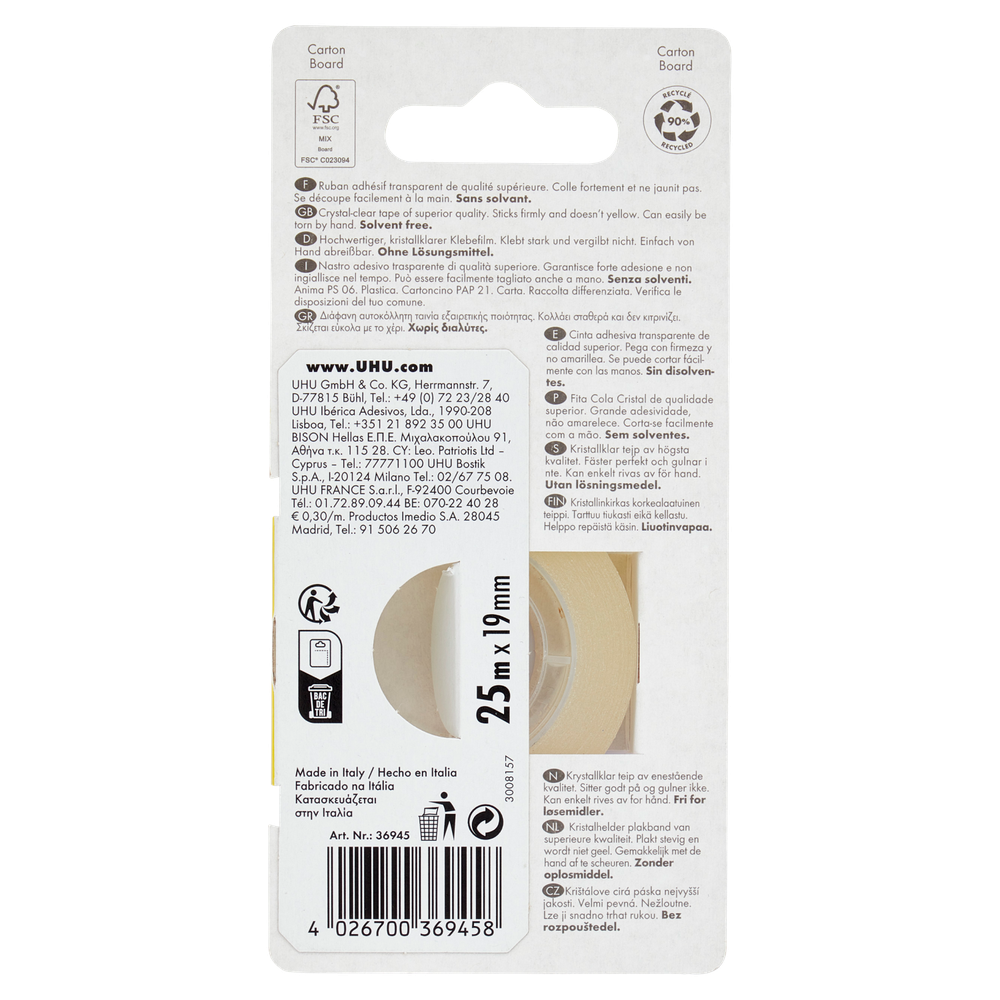 Nastro Adesivo Trasparente Ricarica Rollafix Uhu - Foto 3