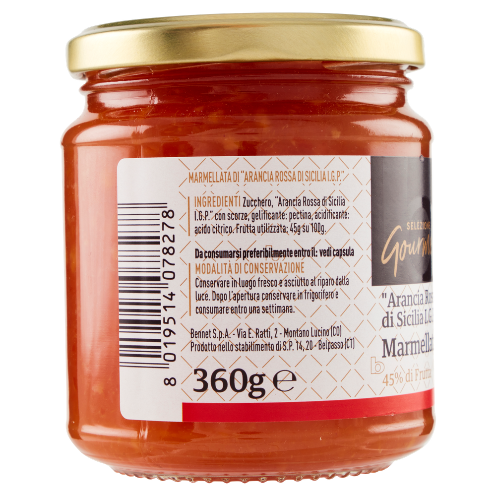 Marmellata All'arancia Rossa Di Sicilia Igp Selezione Gourmet Bennet - Foto 2