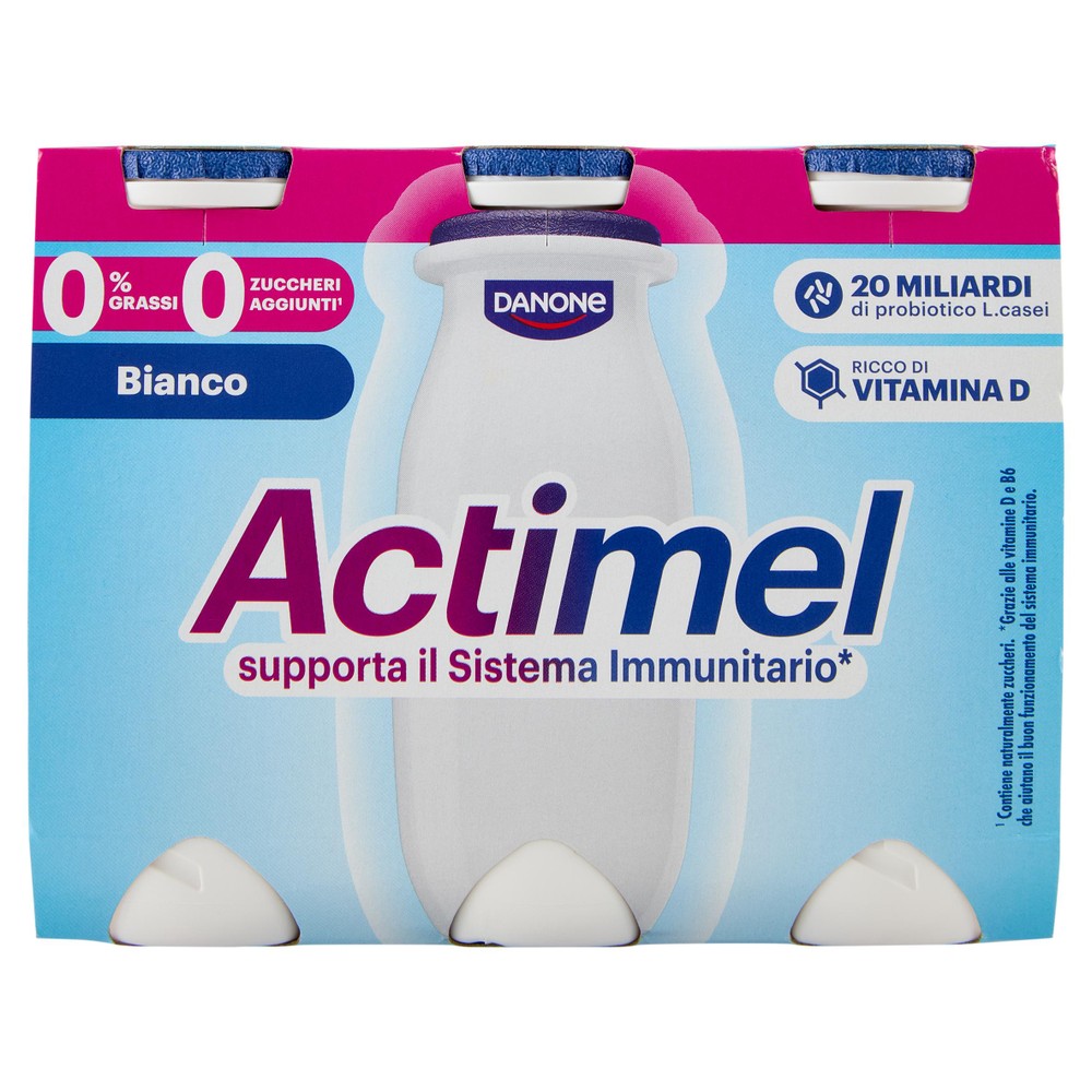 Yogurt Da Bere Ricco Di Vitamine Bianco Zero Grassi 6x100ml Actimel - Foto 1