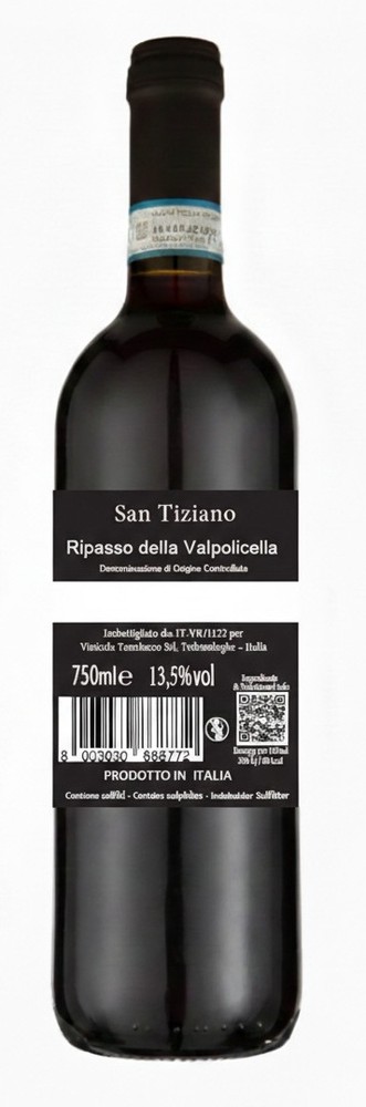 Vino Rosso Ripasso San Tiziano Vinicola Tombacco - Foto 2