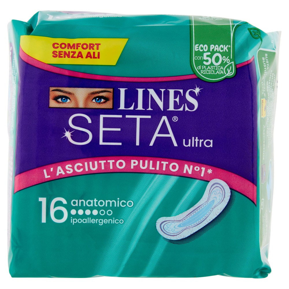16 Assorbenti Ultra Anatomico Lines Seta - Foto 1
