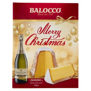 Confezioni Merry Christmas Pandoro + Bottiglia Balocco