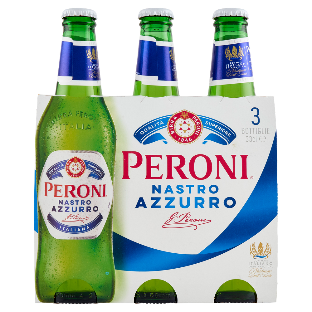Birra Peroni Nastro Azzurro Mais Nostrano 3x33cl - Foto 3