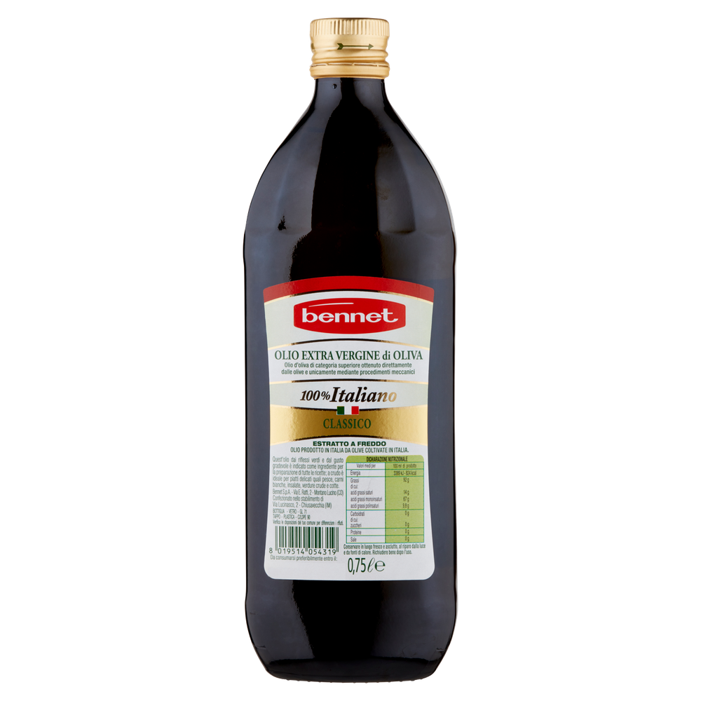 Olio Extra Vergine Di Oliva 100% Italiano Classico Bennet - Foto 3