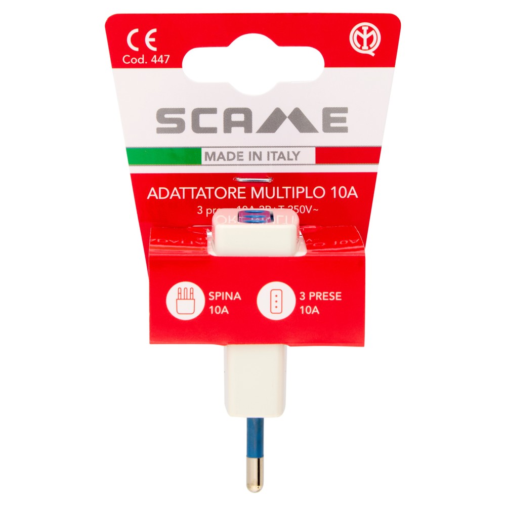 Adattatore Triplo Con Spina 10a 3 Prese 10a Polypool - Foto 1