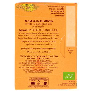 Tisana Ayurvedica Namaste Benessere Interiore Bio 15x1,8g Pompadour - Foto 3