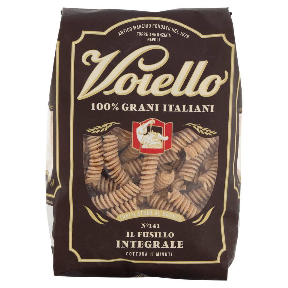 Pasta Il Fusillo Integrale N.141 Di Grano Aureo 100% Italiano Voiello - Foto 1