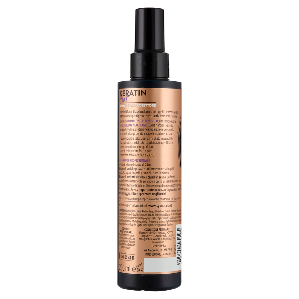Spray Capelli Protezione Calore Keratine Syoss By Palette - Foto 3