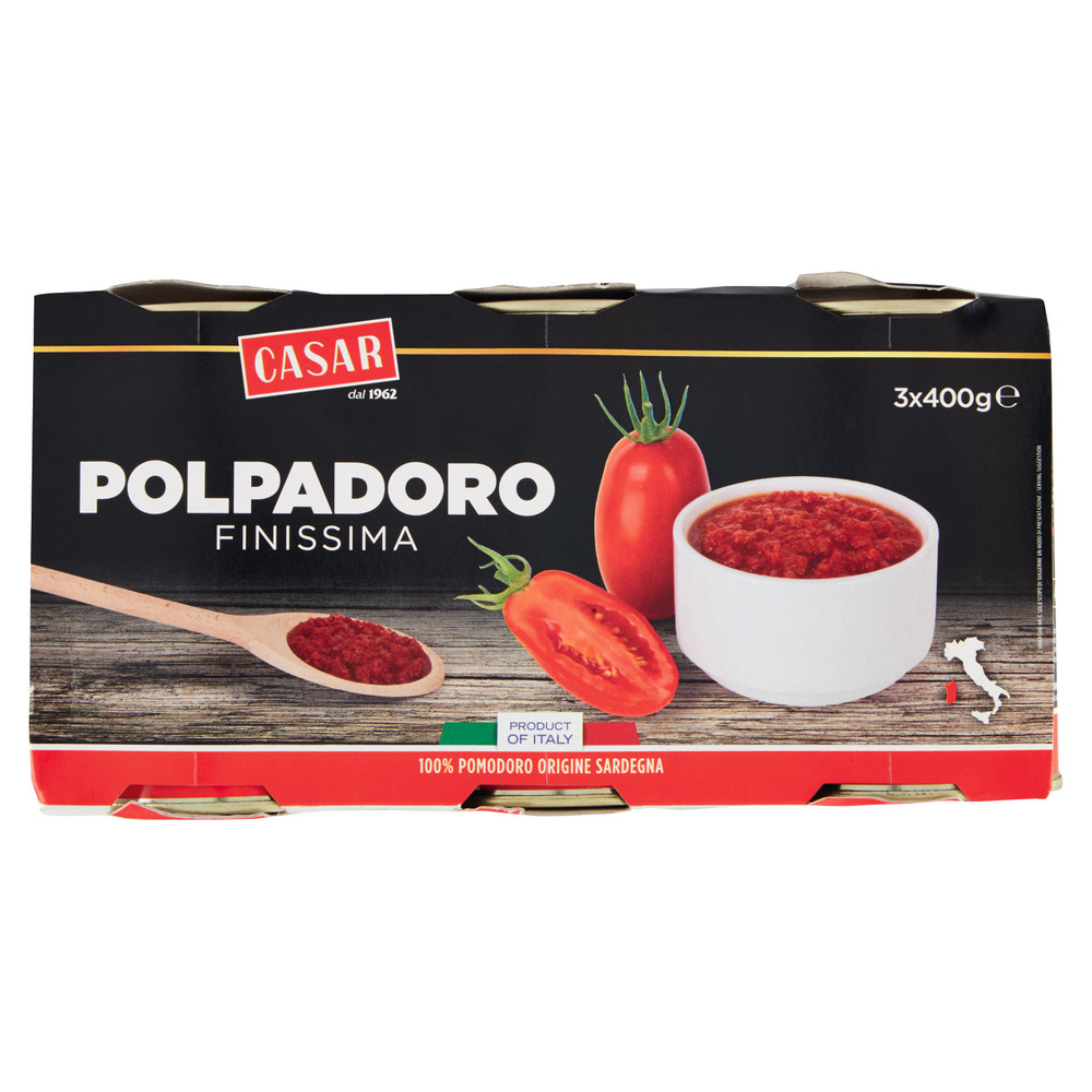 Polpa Di Pomodoro Finissima 3x400g Casar - Foto 1