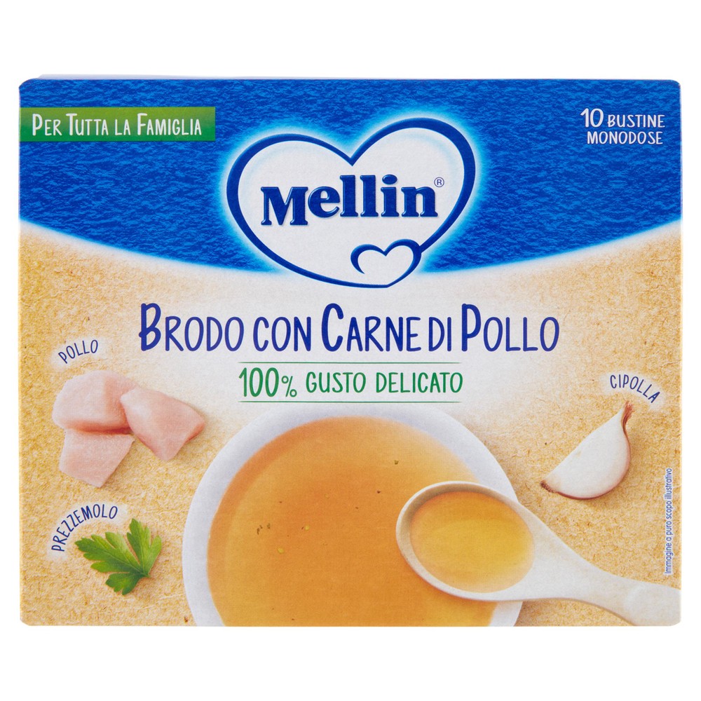 Brodo Di Pollo 10 Bustine Da 80g Mellin - Foto 1