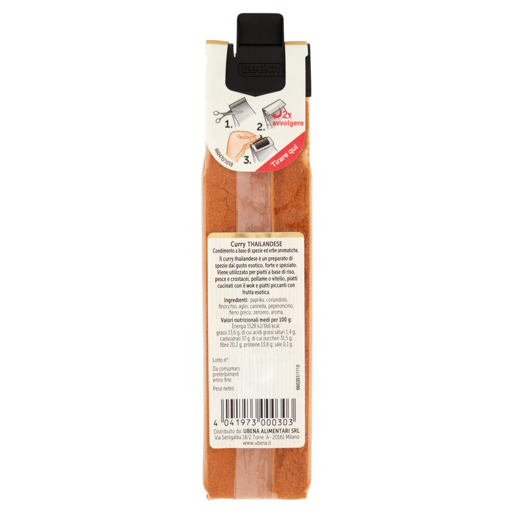Curry Thailandese Con Mix Di Spezie Ederbe Aromatiche Ubena - Foto 3