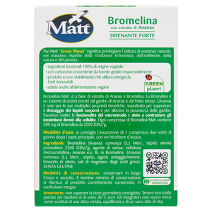 Matt Bromelina Drenante Forte 30 Compresse 30 G - Foto 3