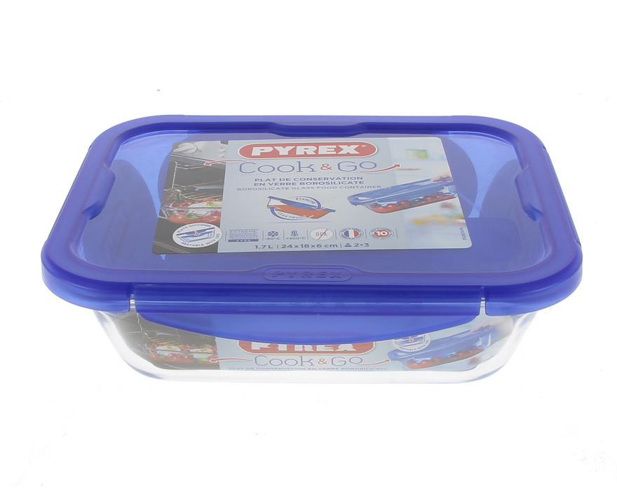 Contenitore Vetro Pyrex Cook&Go Cm.26x19 L.1,7 - Foto 1