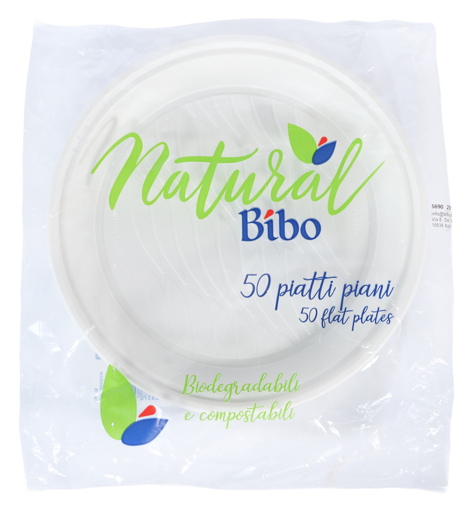 50 Piatti Piani In Bioplastica Bibo - Foto 1