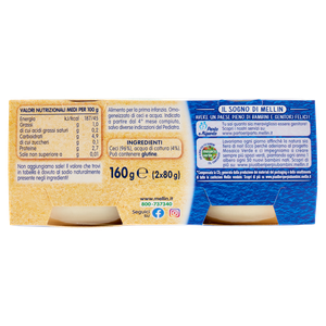 Omogeneizzato Di Ceci Dal 4° Mese 2x80g Mellin - Foto 3