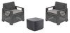 Set Sorrento Antracite: Poltrone+tavolino+cuscini Progarden