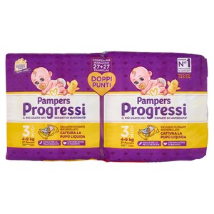 54 Pannolini Progressi Taglia 3 Midi Pampers - Foto 1