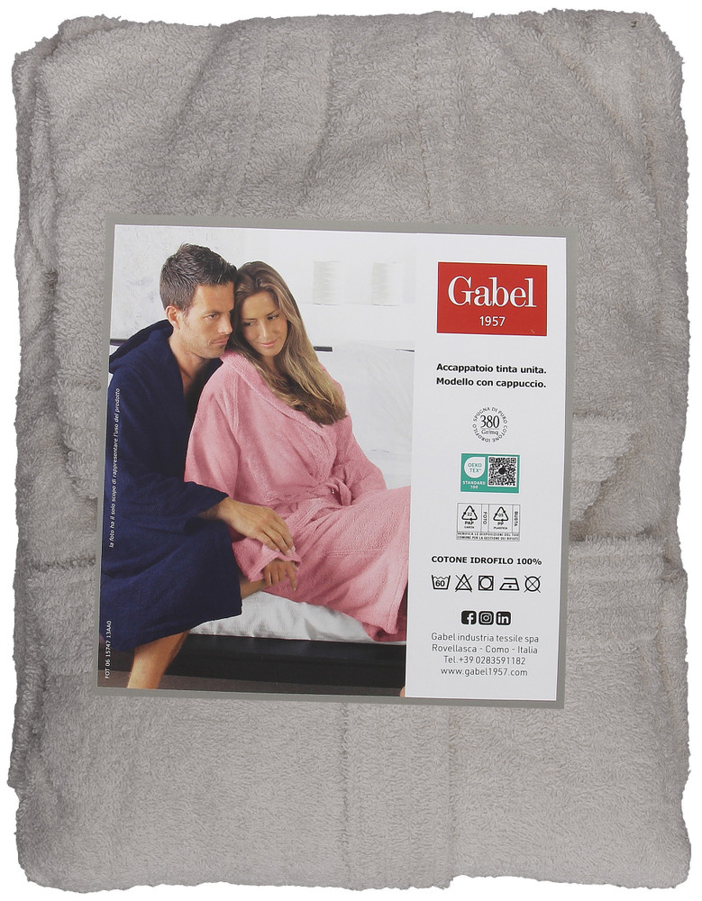 Accappatoio Unisex Con Cappuccio S Grigio Ferro Gabel - Foto 1