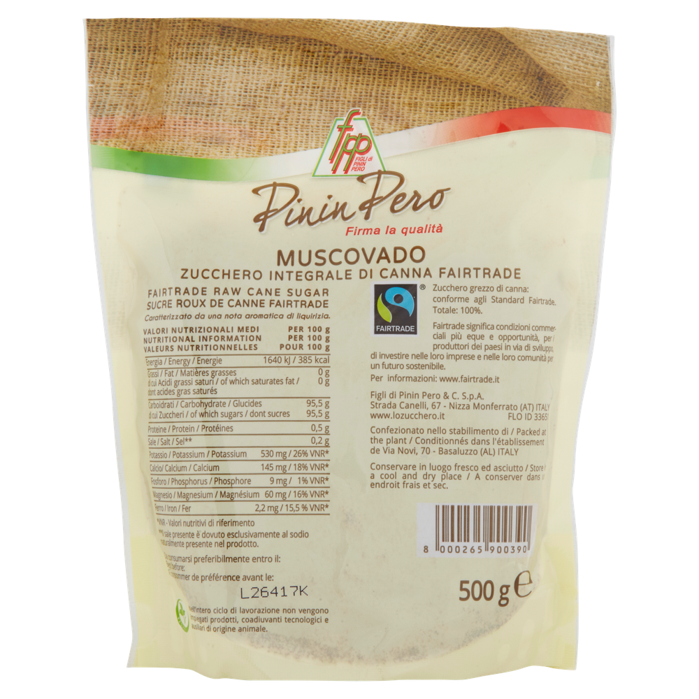 Zucchero Integrale Di Canna Muscovado Fairtrade Figli Di Pinin Pero - Foto 3