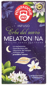 Infuso Erbe Del Sonno Melatonina Vaniglia Caramello 18x2g Pompadour - Foto 3