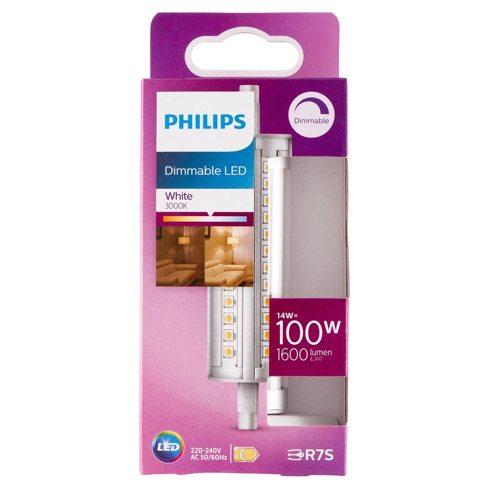Lampadina Led R7s 118mm 100w Attacco R7s Luce Bianca Dimmerabile - Foto 1