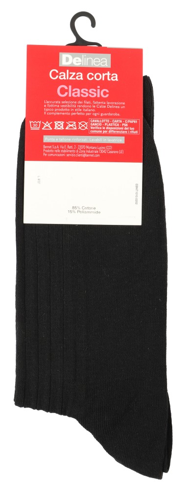 Calze Corte Uomo 42/44 Nero Costa 8:2 Delinea - Foto 2