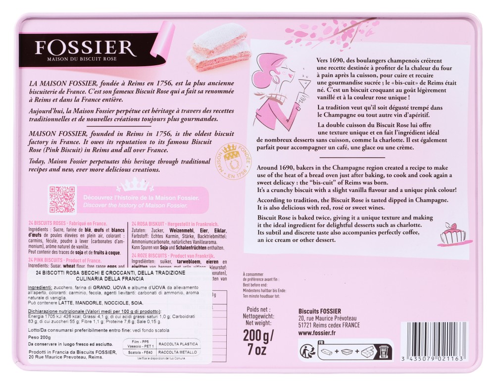 Biscotti Rosa In Latta Boutique Fossier - Foto 3