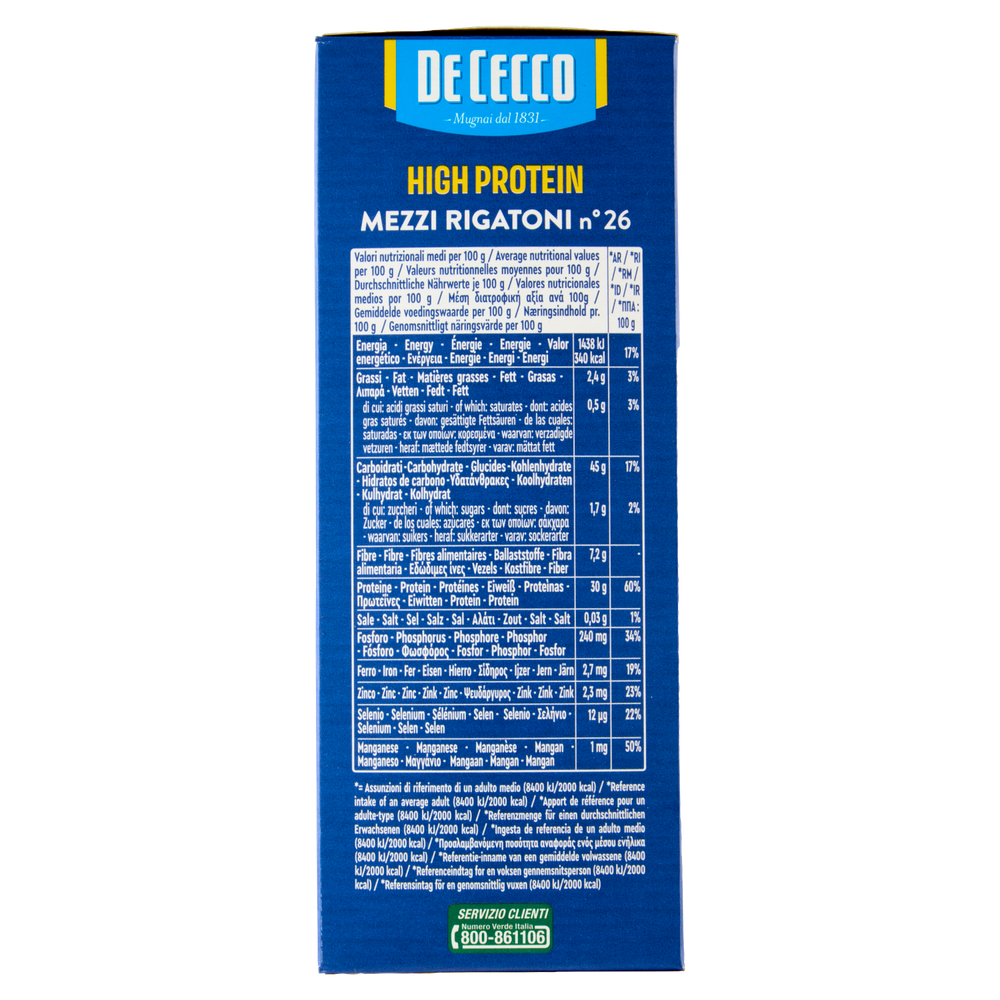 Mezzi Rigatoni High Protein De Cecco - Foto 2