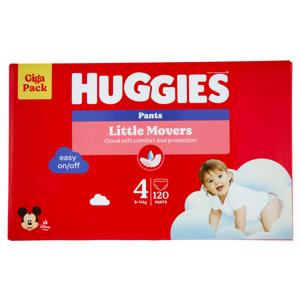 120 Pannolino Little Movers Gigapack Tg.4 Huggies - Foto 3