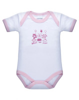 Body Neonata Mezza Manica 24 / 36 Bianco Bordo Rosa Intimami Body Neonata Mezza Manica 24 / 36 Bianco Bordo Rosa Intimami