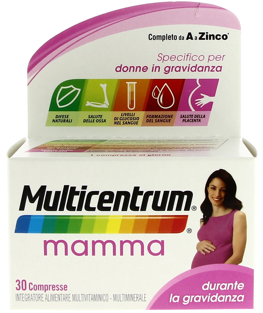 Integratore Alimentare Acido Folico Vitamina D3 Multicentrum Mamma