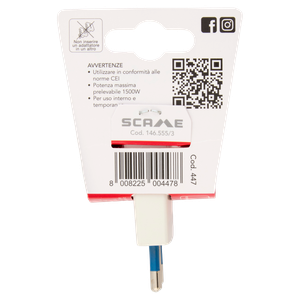 Adattatore Triplo Con Spina 10a 3 Prese 10a Polypool - Foto 3