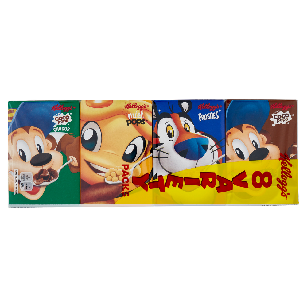 Cereali Variety Pack Frosties, Miel Pops, Coco Pops 8x25g Kellog's - Foto 3