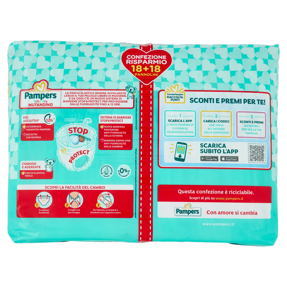 Pannolini Baby Dry Mutandino Junior Pampers - Foto 3