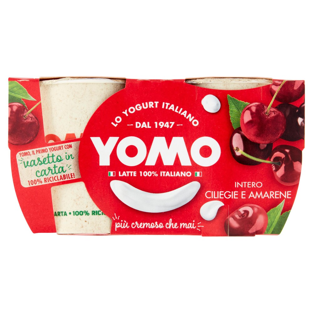 Yogurt Yomo Ciliegie E Amarene 2 Da Gr.125