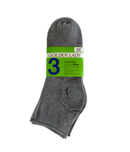 3 Calze Corte Donna Tg Unica Grigio Golden Lady - Foto 1