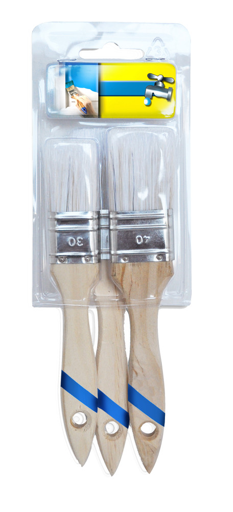 Kit 3 Pennelli Per Vernici All'acqua Nespoli - Foto 1