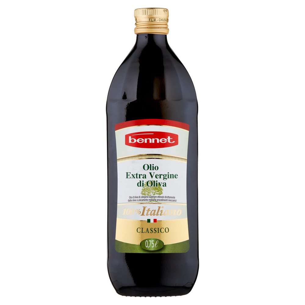 Olio Extra Vergine Di Oliva 100% Italiano Classico Bennet - Foto 1