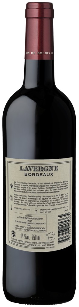 Vino Rosso Bordeaux Aoc Lavergne - Foto 2
